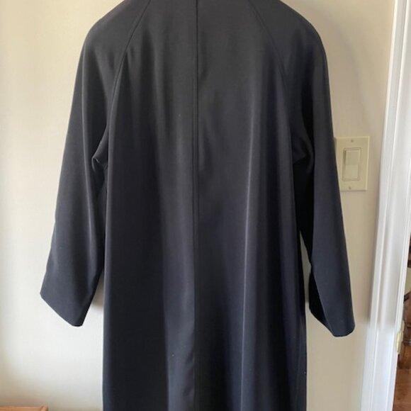 Sequence VTG Black Lined Button Up Trench Coat S 12 V.I.petite with removal hood - Picture 7 of 10